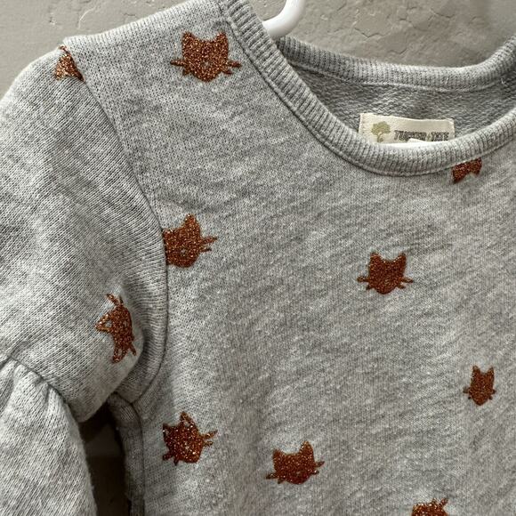 Tucker + Tate Grey Sparkle Cat Flutter Sleeve Dress - Picture 3 of 8